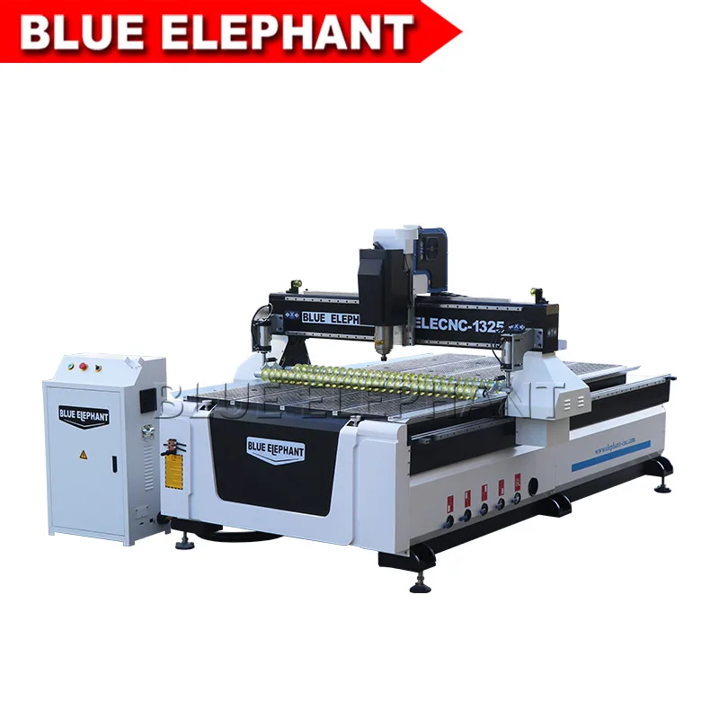 Синий слон CNC маршрутизатор 3 оси 1325 водяное охлаждение шпинда деревянная