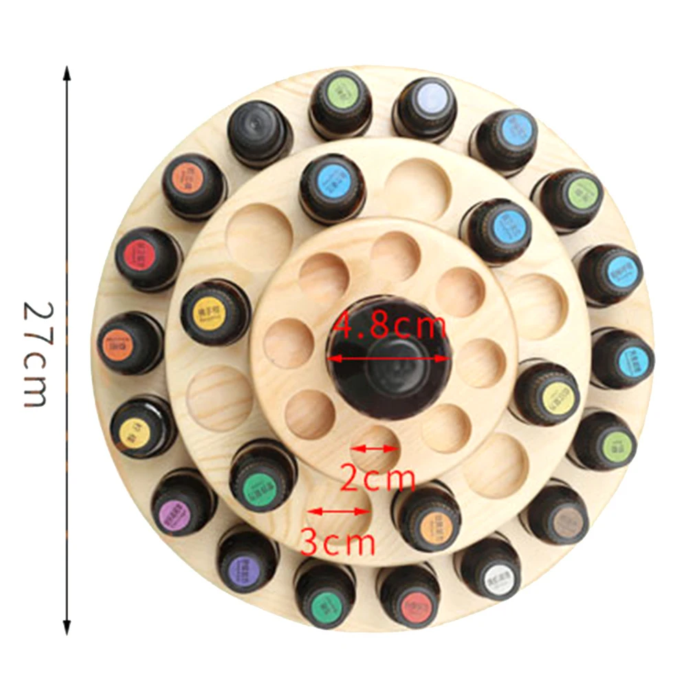 

39 Slots Three Layers Essential Oil Storage Box Wooden Case Aromatherapy Oils Organizer