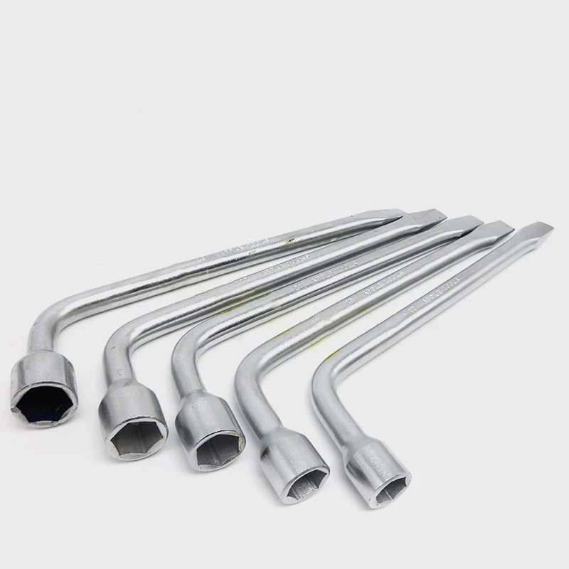 

17mm 19mm 21mm 22mm 23mm Hexagon Slotted End Socket Repair Tool L Type Car Spare Tire Lug Wrench for Jack