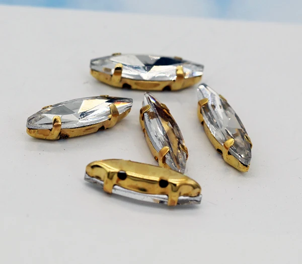 24 Цвет 4x15mm Наветт лошадиный глаз пришить Золотой 4 Пальто с пуговицами застежками