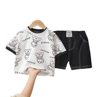new fashion boys clothing summer baby girl clothes children cotton t shirt shorts 2pcsset toddler sport costume kids tracksuits