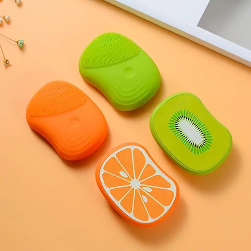 Силиконовая Очищающая щетка для лица в форме фруктов удаляющая черные точки