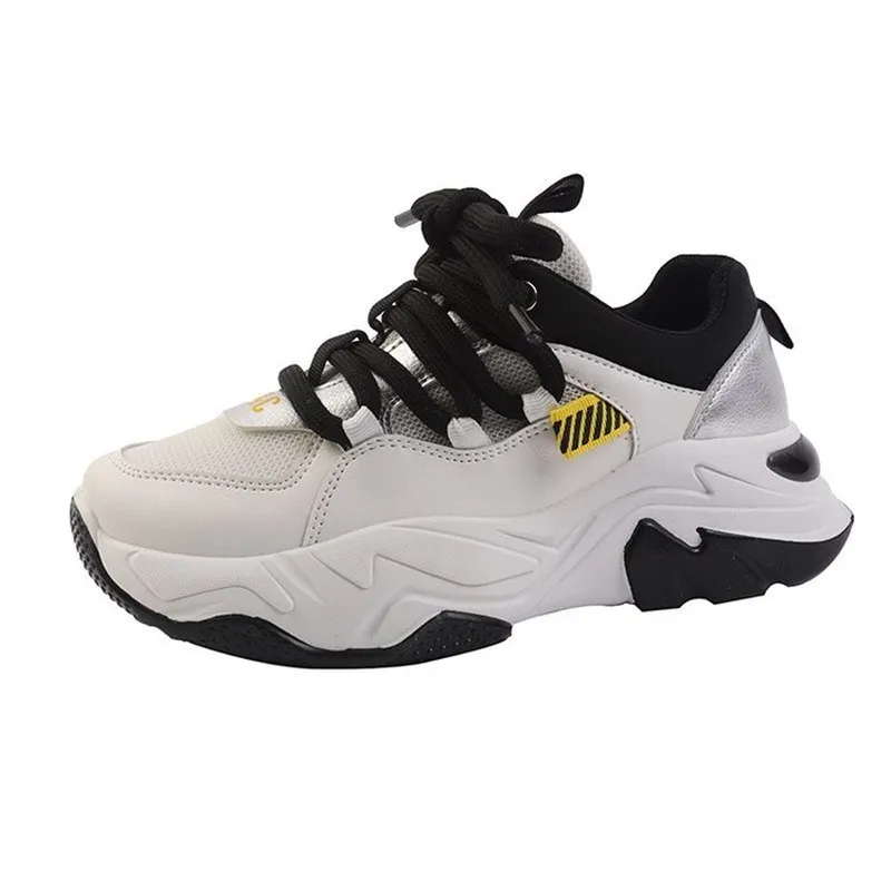 

Women's Chunky Sneakers Spring Autumn Fashion Platform Shoes Lace Up Mesh Breathable Non-slip Shoes Female Dad Shoes size 35-40