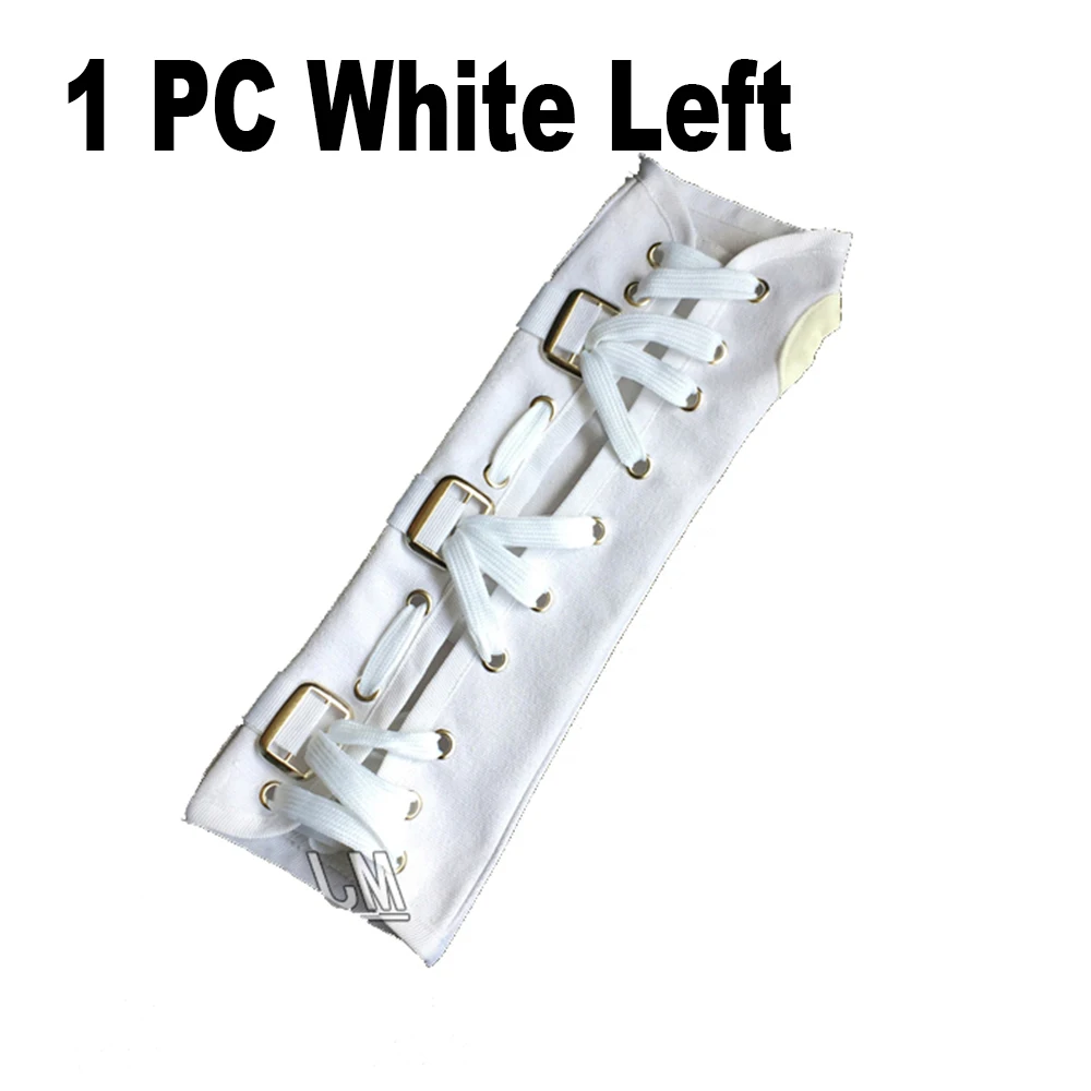 White Left (1pc) MJ Майкл Джексон белый и черный нарукавники варенья черный белый BAD белые перчатки вечерние рукава Косплей имитация сиампле стиль опора - Color: White Left (1pc)