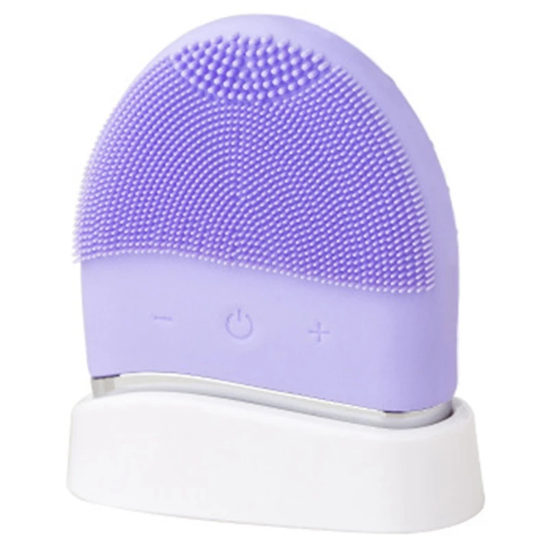 Фиолетовый силиконовый гель Очищающая система Мини электрическая чистящая