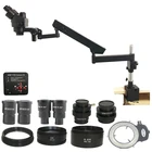 Тринокулярный шарнирный микроскоп с зажимом 38MP HDMI, 3,5x-180X