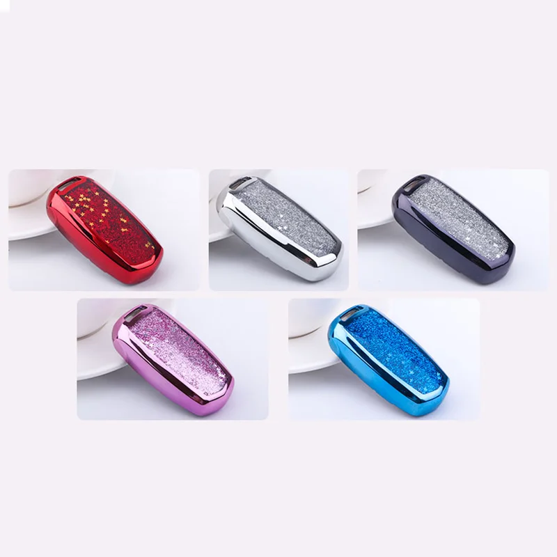 

2019 New Quicksand Soft TPU Car Key Case For Geely Atlas Boyue NL3 EX7 Emgrand X7 EmgrarandX7 SUV GT GC9 borui Auto Accessories