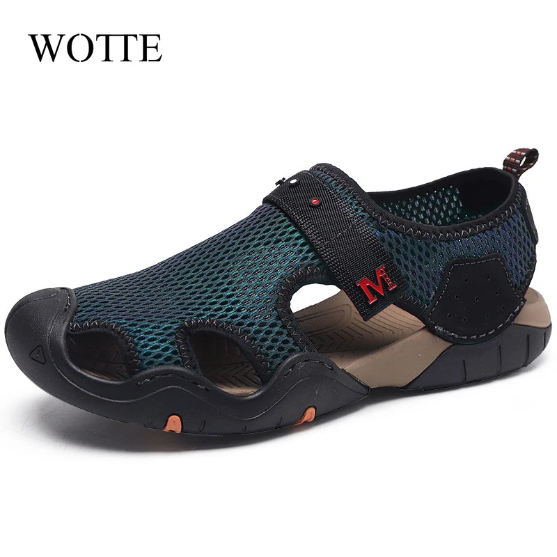 New Summer Men's Sandals Breathable Men Shoes Quality Beach sandalias hombre Outdoor Casual Shoes Roman Slippers Big Size 39-48
