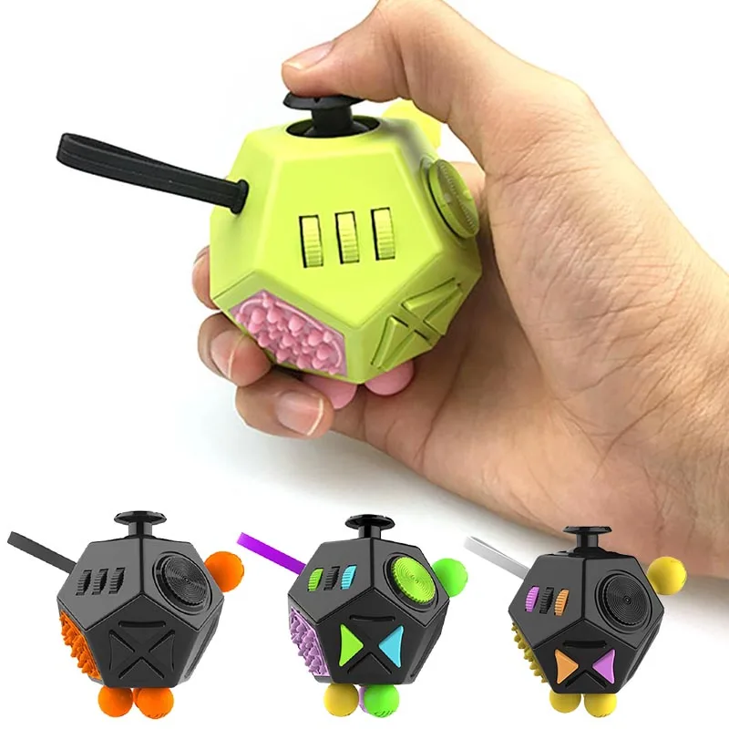 

Decompression Dice Cube Second Generation 12 Vent Artifact Cube Anti-anxiety Adult Anti Stress Fidget Desk Toy Sensory Toys