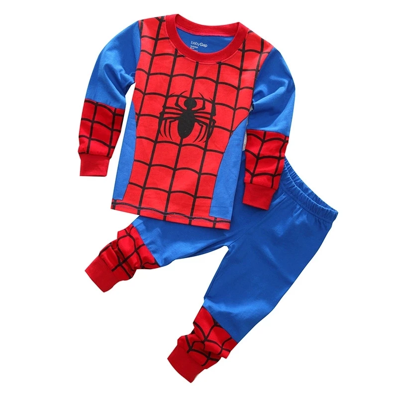 Новые детские паук БЭТМЭН пижамные комплекты Одежда для маленьких девочек и