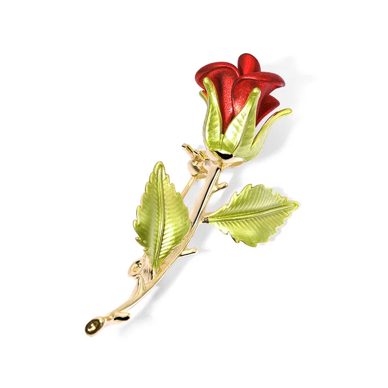 

Fashion Rose Brooch Tanabata Valentine's Day Gift High End Couple Brooch Clothes Scarf Button Accessories Jewelry