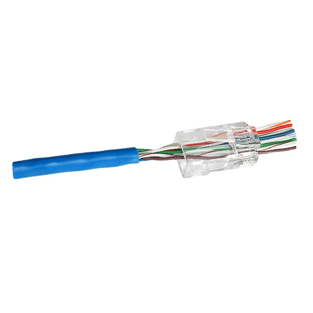 

100Pcs Connector Plugs Applicable To CAT6 Network Cable Network Cable Modular Pass Through Connector Plugs 8P8C