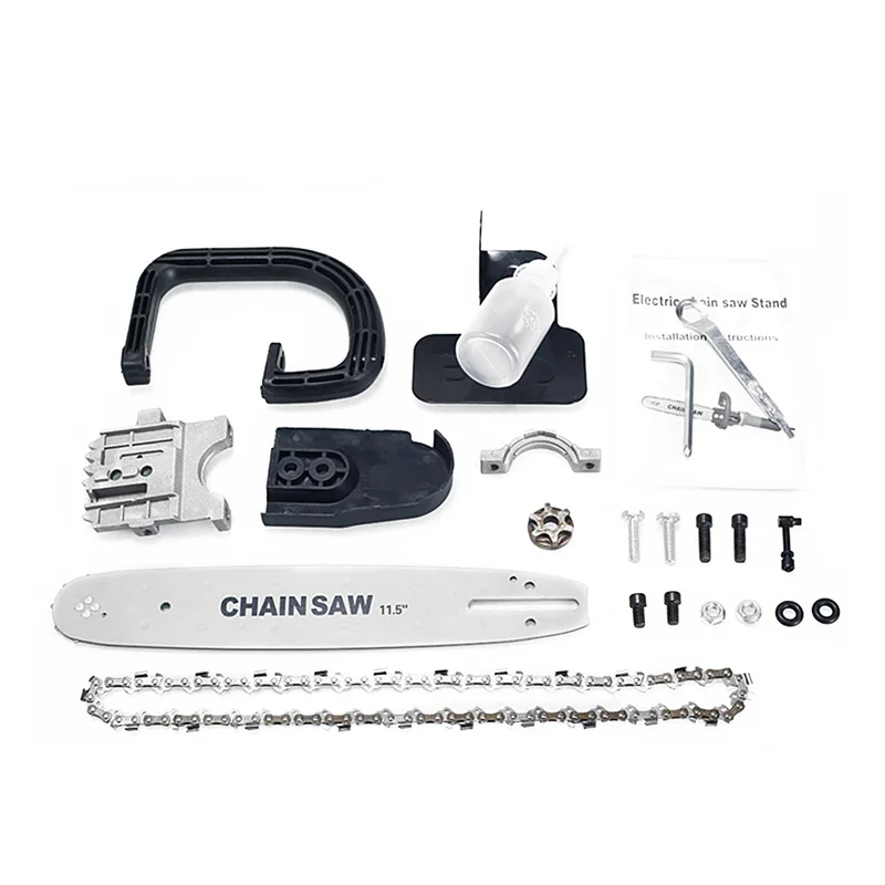 

Upgrade 11.5inch Electric Chainsaw Bracket Adjustable Universal M10/M14/ Chain Saw Part Angle Grinder Into Chain Saw