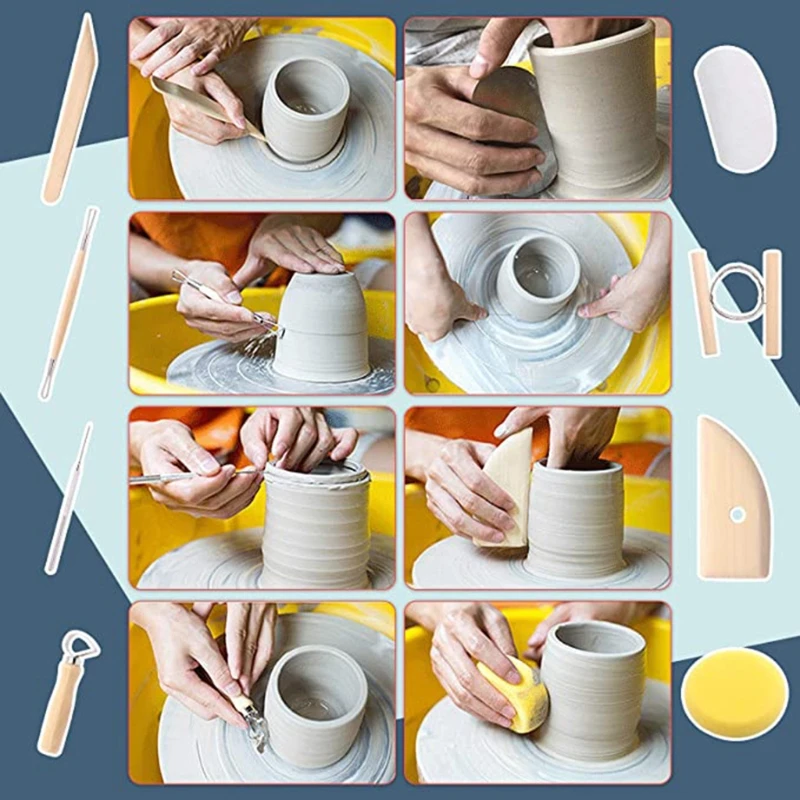 

Clay Tools Sculpting Pottery Tools Polymer Modeling Clay Sculpture Set for Potte C90C