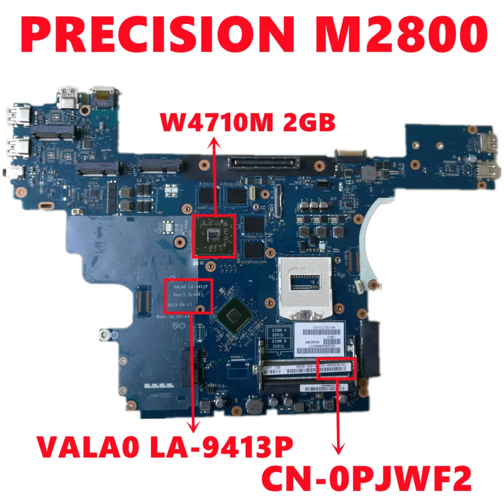 

CN-0PJWF2 0PJWF2 PJWF2 для dell PRECISION M2800 Материнская плата ноутбука VALA0 LA-9411P материнская плата с 216-0842036 2 Гб HM87 100% тест