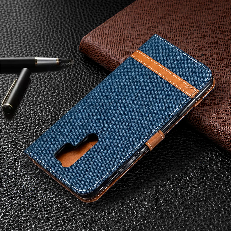 Льняной Чехол книжка для телефона Xiaomi CC9 Pro Note 10 Mi A2 Lite F1 Redmi 9 K30 8 8a 7 7a K20 6 6A 9S 8T мягкая