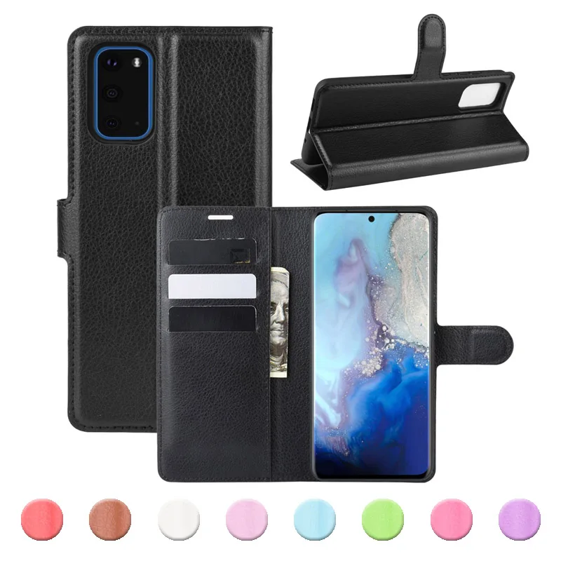 Кожаный чехол на Samsung Galaxy S20 Ultra 5G книжка в стиле бумажника силиконовые флип Чехлы