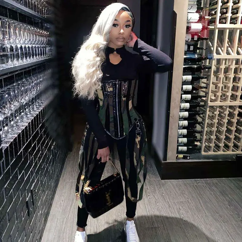 Черные ажурные Комбинезоны с китайской пуговицей облегающие повседневные