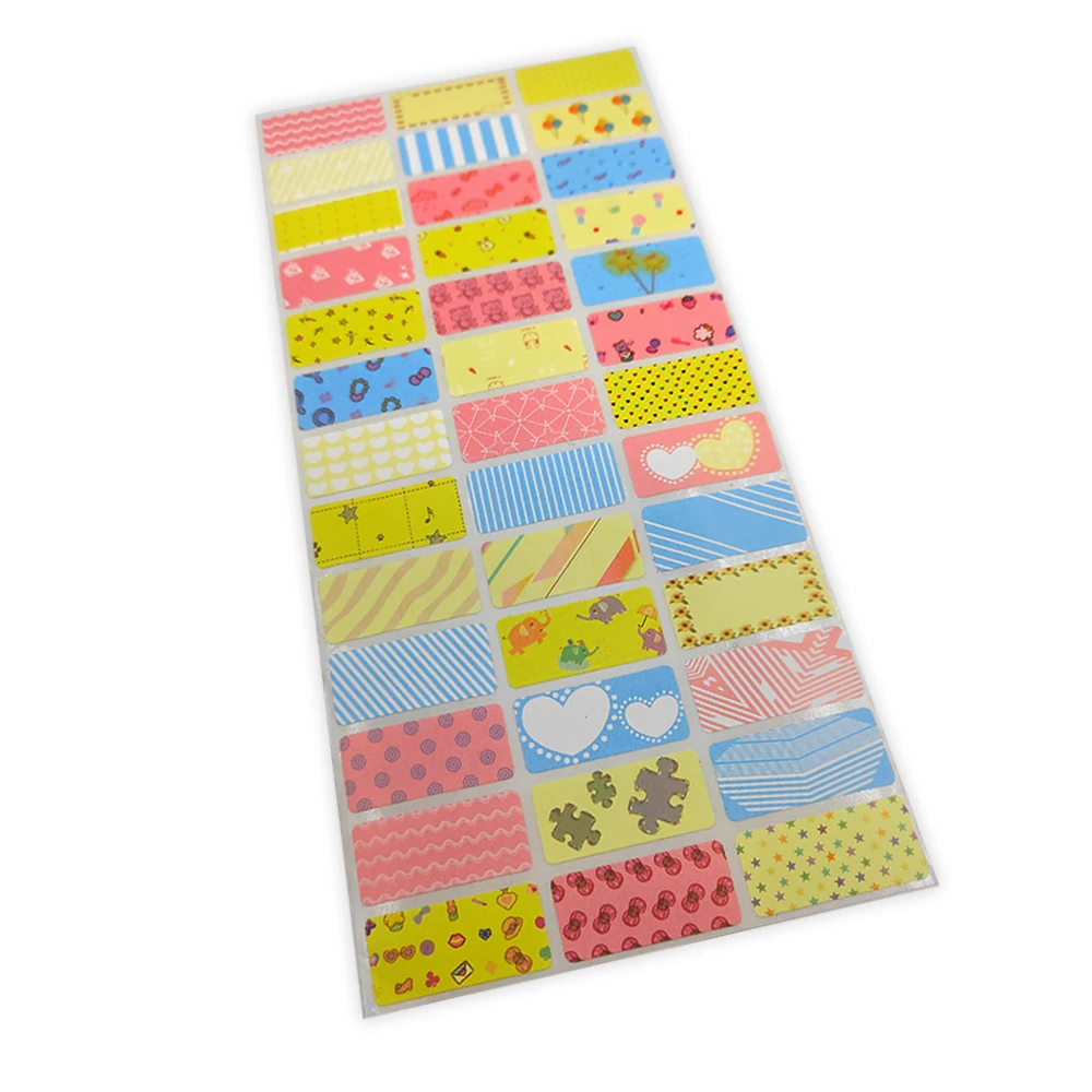 Blank Girl Pattern Name Sticker Kids Personal Label DIY Waterproof Memo Pad Adhesive Writable Note Tag Stationery Supplies Tags | Дом и сад