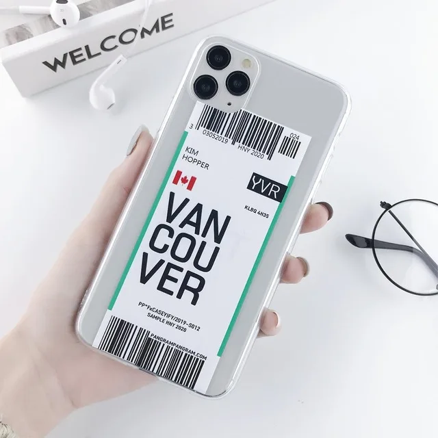 AC8874 Moskado чехол с воздушным давлением для iPhone 11 X XR XS Max воздушный билет штрих-код этикетка мягкий термополиуретановый чехол для iPhone 6 6S 7 8 7Plus - Цвет: AC8874
