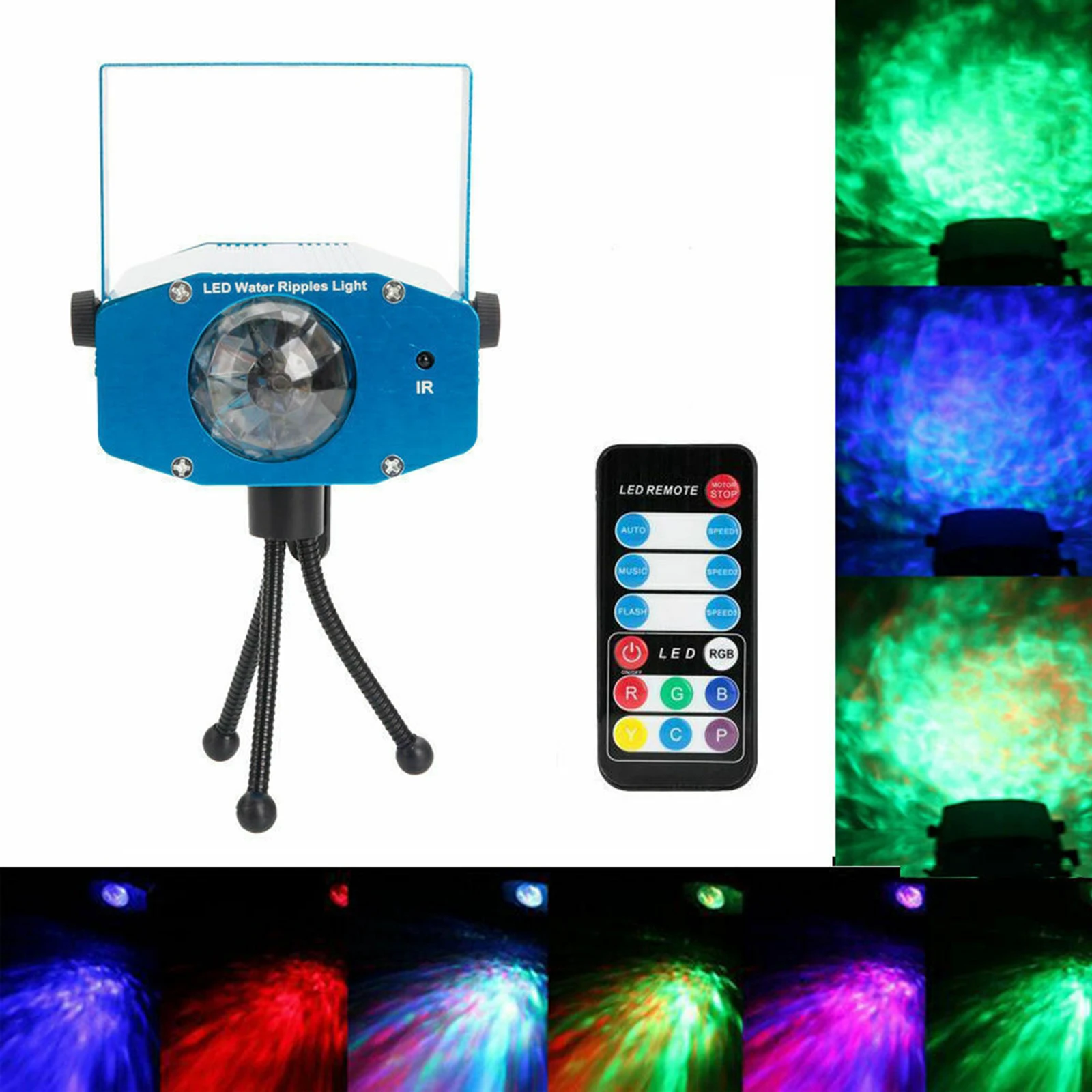 

RGB воды s огни Стробоскоп 3 режима праздник свадьба KTV лампа Декор