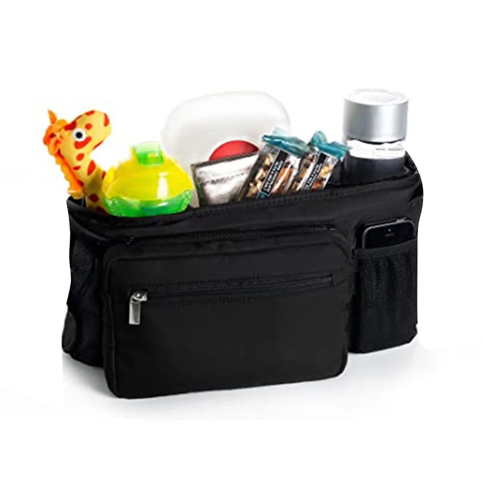 

Baby Stroller Bag Universal Stroller Hanging Bag Nursing Bag Detachable Storage Mummy Bag With Insulated Cup Holder​​