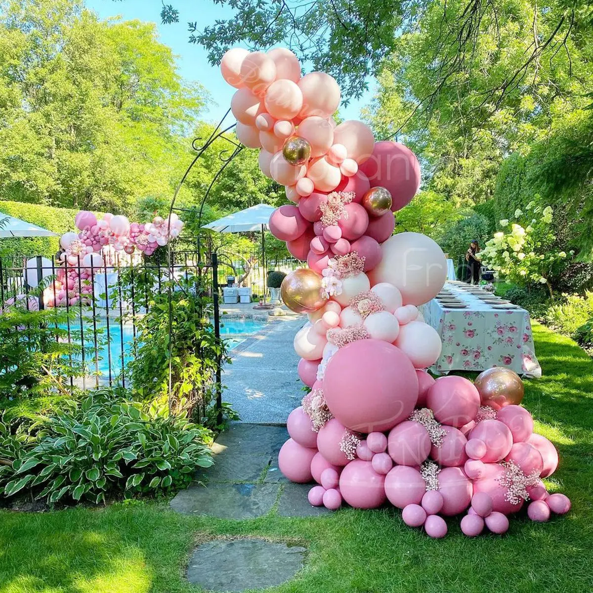 Розовый воздушный шар дневной гирлянда бант воздушные шары Свадебный декор