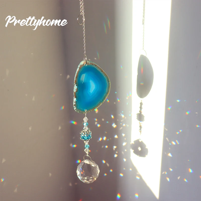 

Crystal Amber Wind Chime Pendant Ball Colorful Beads Hanging Drop Handmade Jewellery Windchime For Window Home Decor