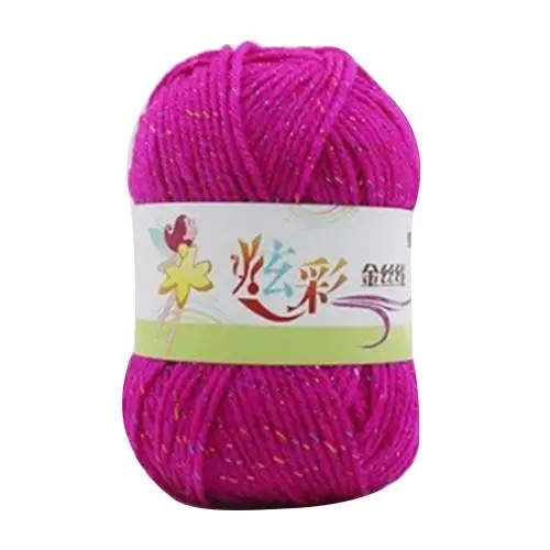 Rose Red 4 пряди мягкой вязальной крючком нити ручной шерстяной пряжи DIY Швейные аксессуары - Цвет: Rose Red