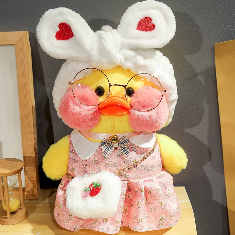 Net Red duck 30cm Cute LaLafanfan Cafe Duck Plush Toy Stuffed Soft Kawaii Doll Animal Pillow Birthday Gift for Children | Игрушки и