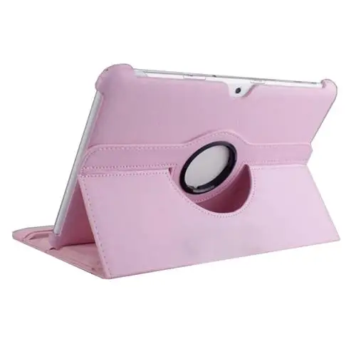 pink Чехол для Samsung Galaxy Tab 2 P5100 P5110 P7500 P7510 10,1, вращающийся чехол, откидной Чехол из искусственной кожи с подставкой, чехол Funda Capa Para - Цвет: pink
