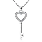 Ожерелье AAAA + из настоящего циркона с кулоном в виде сердца, с полым камнем, подарок для влюбленных, модные ювелирные украшения с кристаллами, Прямая поставка