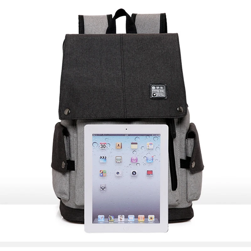 

New Men Male Oxford College Student Backpack Laptop Backpack Travel Bag Women Bag 2021 External USB Charge 15.6inch Solid Bag