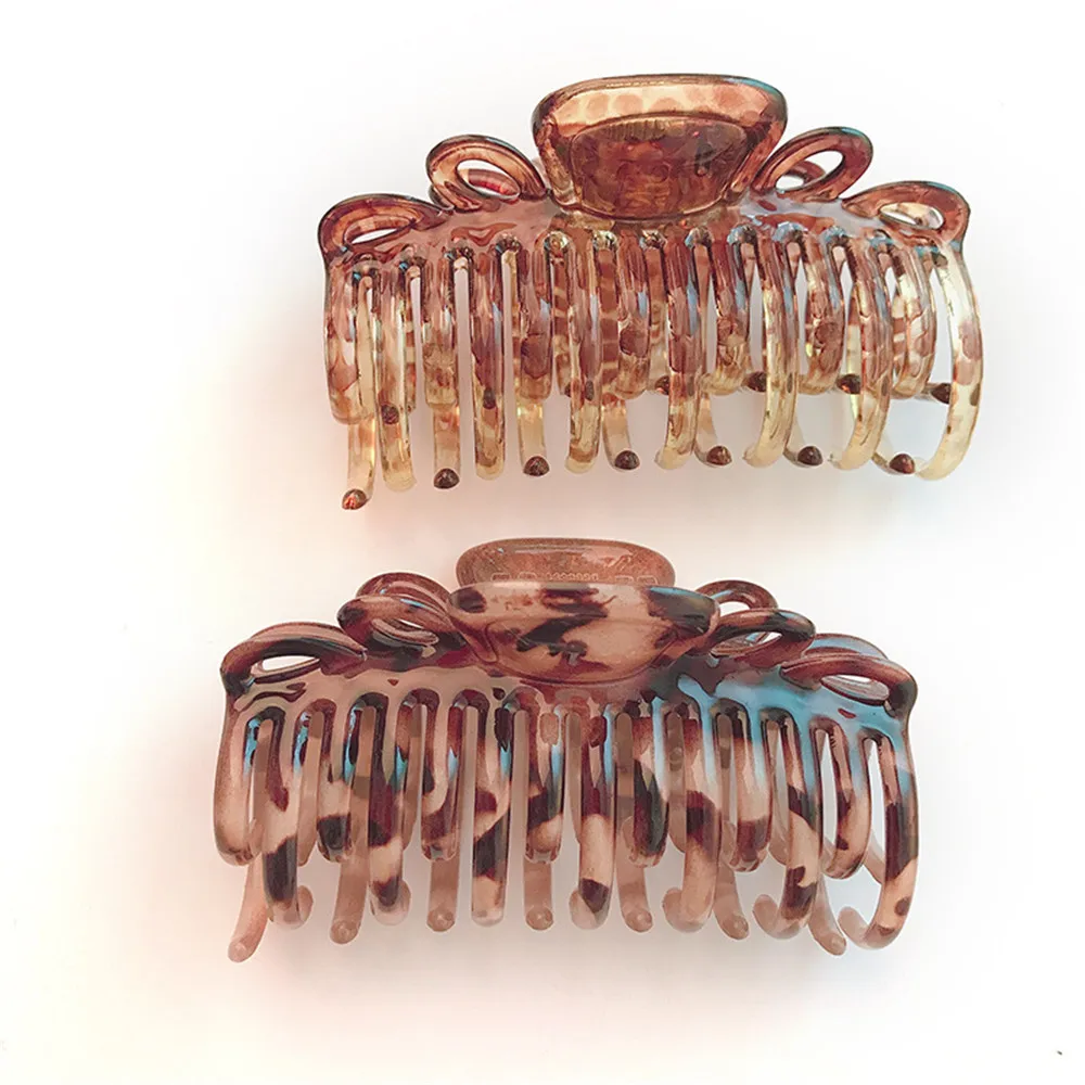 Заколка для волос пластиковая женская большой зажим-краб 8 5 см бижутерия