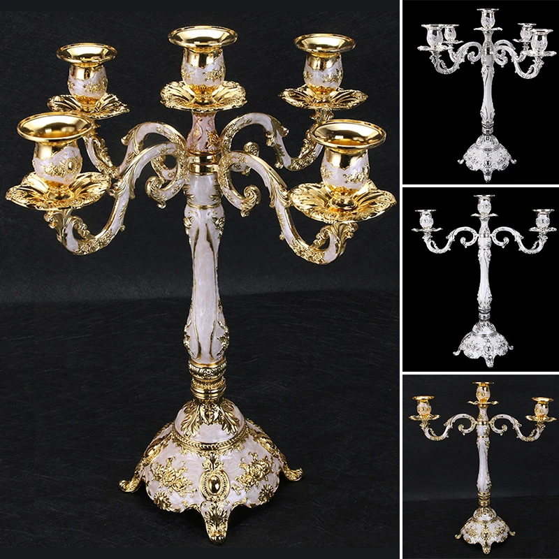 

Candle Holder Candelabra Stand Dining Table Candlesticks Home Table Ornaments