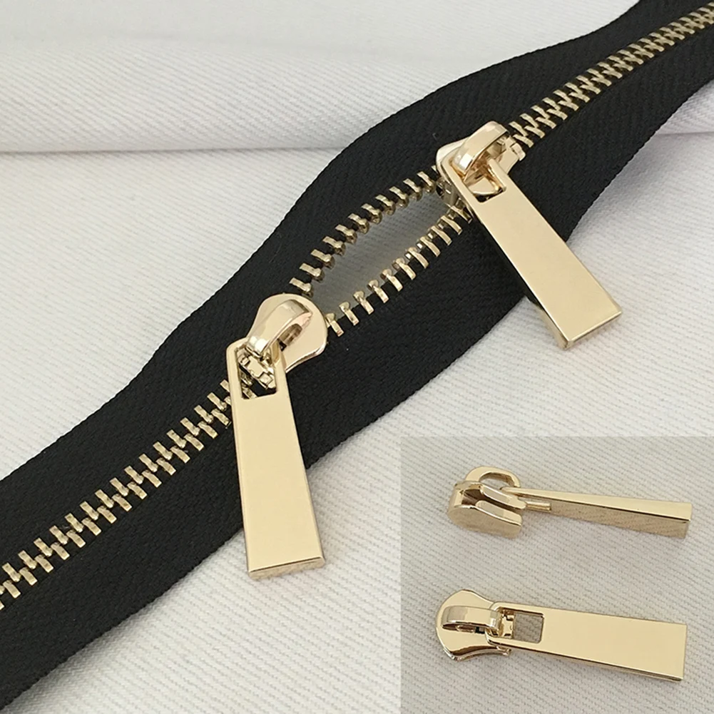 1Pcs Universal Instant Fix Zipper Repair Kit Replacement Zip Slider Teeth Rescue New Design Zippers For Sewing Clothes Gold