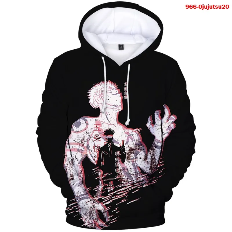 

3D Sweatshirt Jujutsu Kaisen Print Man Hoodies Japanese Anime Clothes Gothic Outwear Harajuku Tracksuit Fashion Cotton Brand
