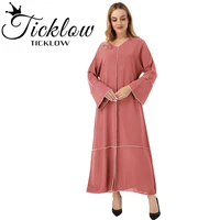 2021 new spring and autumn new womens fashion pink v neck splicing long banquet elegant slim flare long sleeve party robe