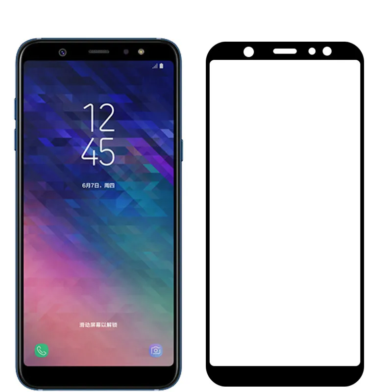 Защитное стекло 9D для Samsung Galaxy A6 A8 Plus A7 J7 2018 A51 A71 A50 A70 3 шт.|Защитные стёкла и плёнки