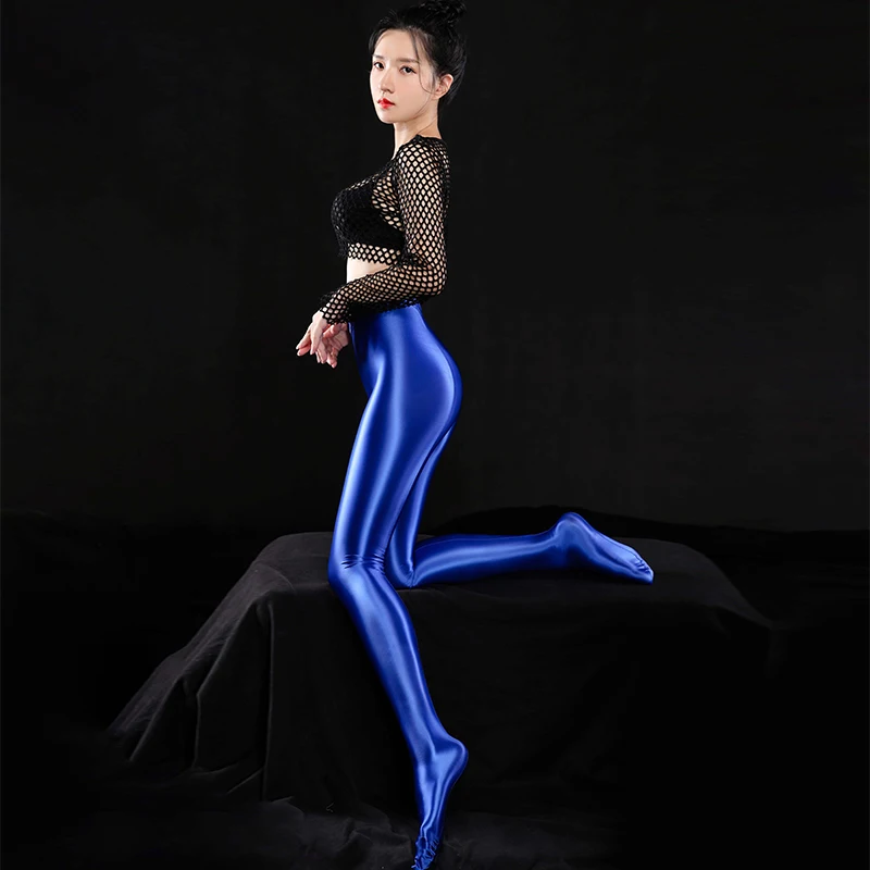 Гладкие штаны для йоги полностью эластичная танцевальная одежда пикантные