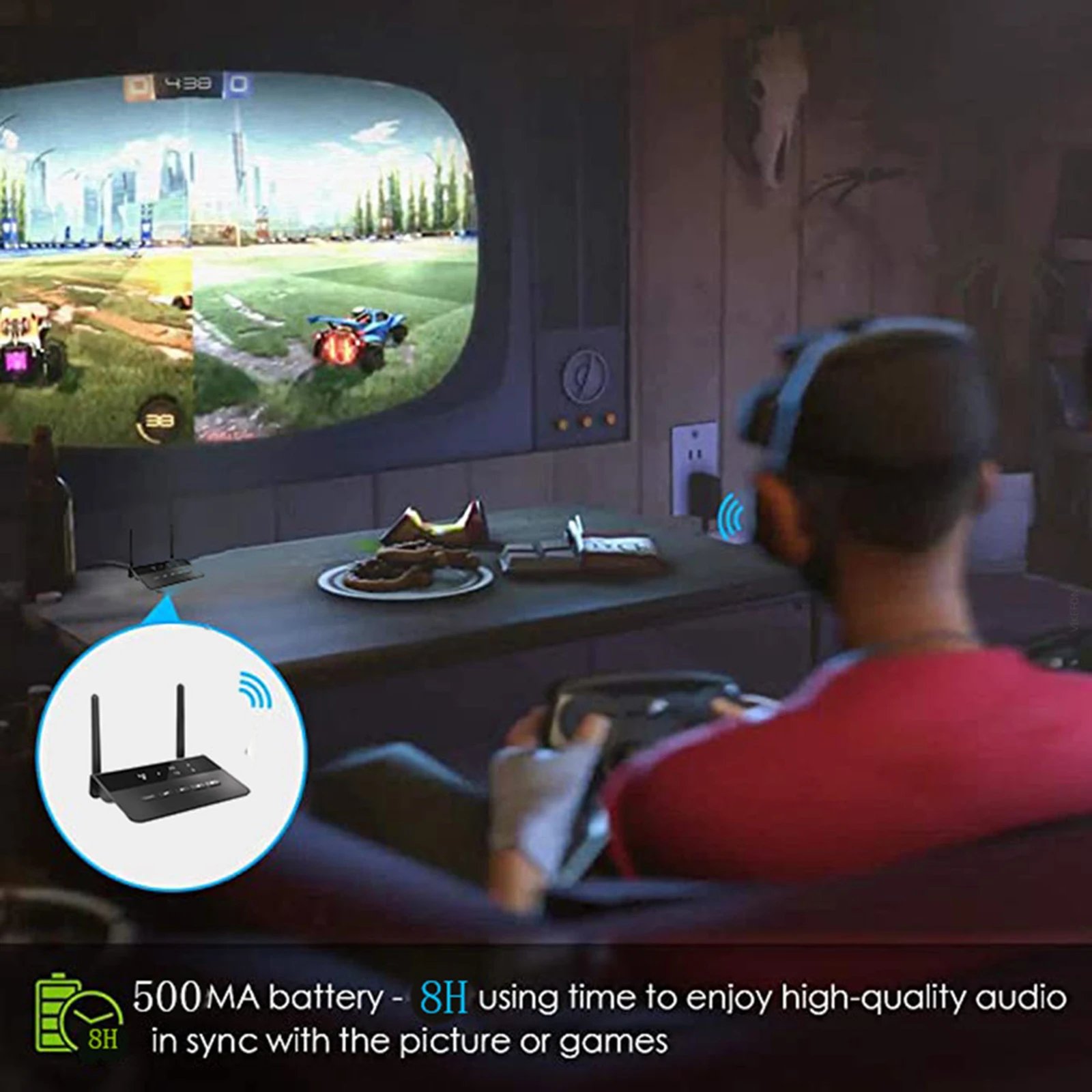 

Delay-Free Wireless Receiver Transmitter Portable Operation Fast Auto-Reconnection Multifunctional Bluetooth 5.0 Audio Adapter