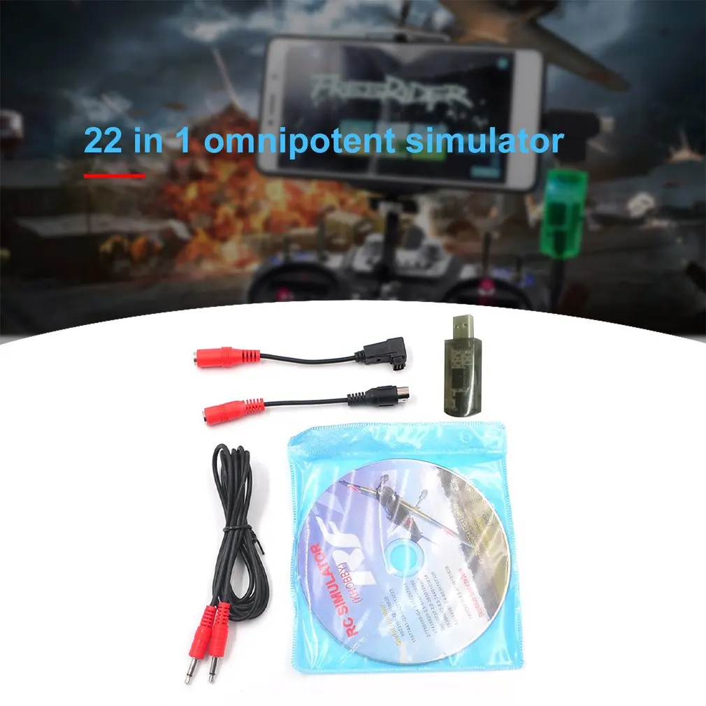 USB-кабель для симулятора полета с радиоуправлением 22 в 1 поддержка Realflight G7 phoenix 5 0