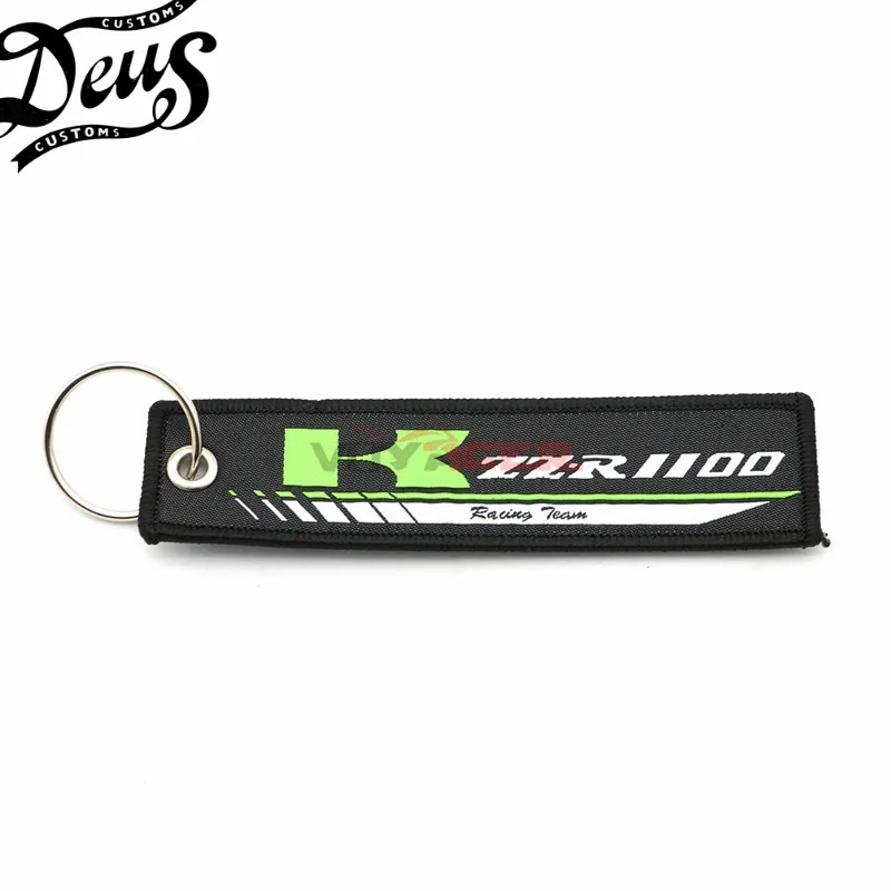 

Motorcycle Embroidery Key Holder Chain Collection Keychain For Kawasaki ZZR1100 Badge Keyring