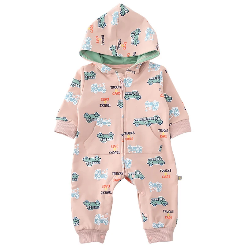 

Детский хлопковый комбинезон с капюшоном, в стиле унисекс