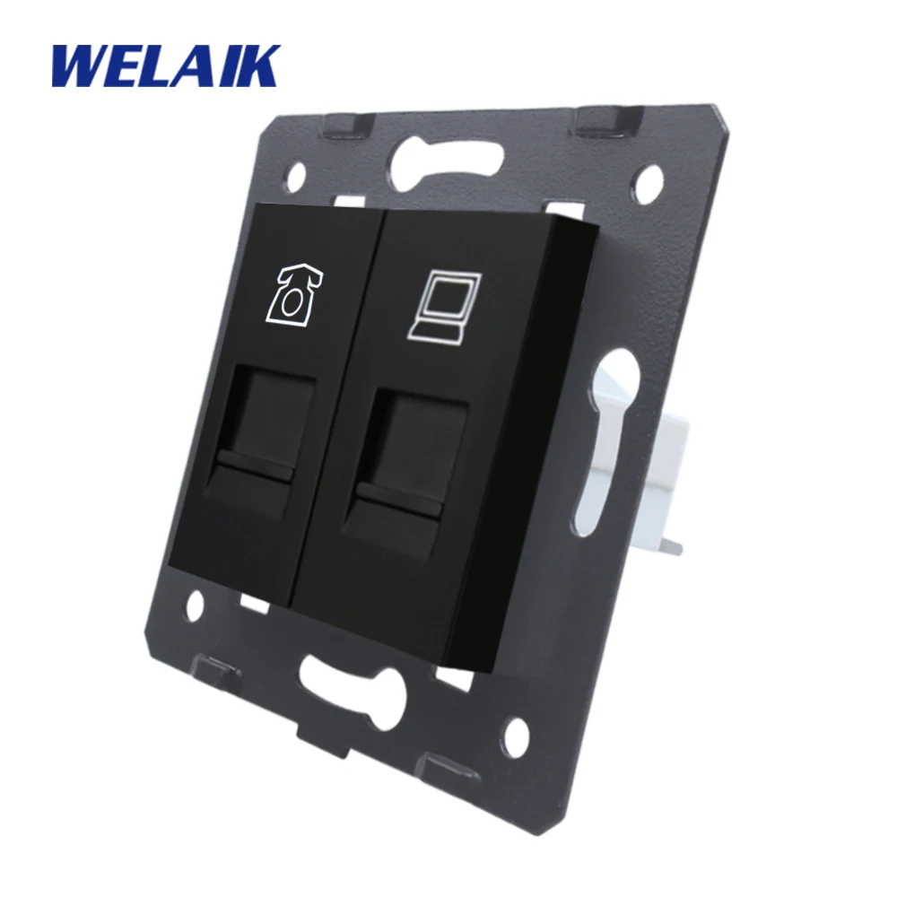 WELAIK розетка для телефона компьютера RJ45 CAT6 детали самостоятельного изготовления