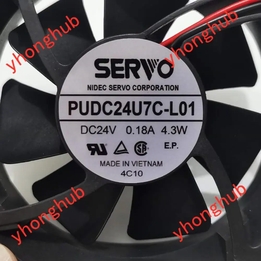 Сервопривод PUDC24U7C L01 DC 24V 0.18A 4 3 W 2 проводной 80x80x25 мм Сервер вентилятор