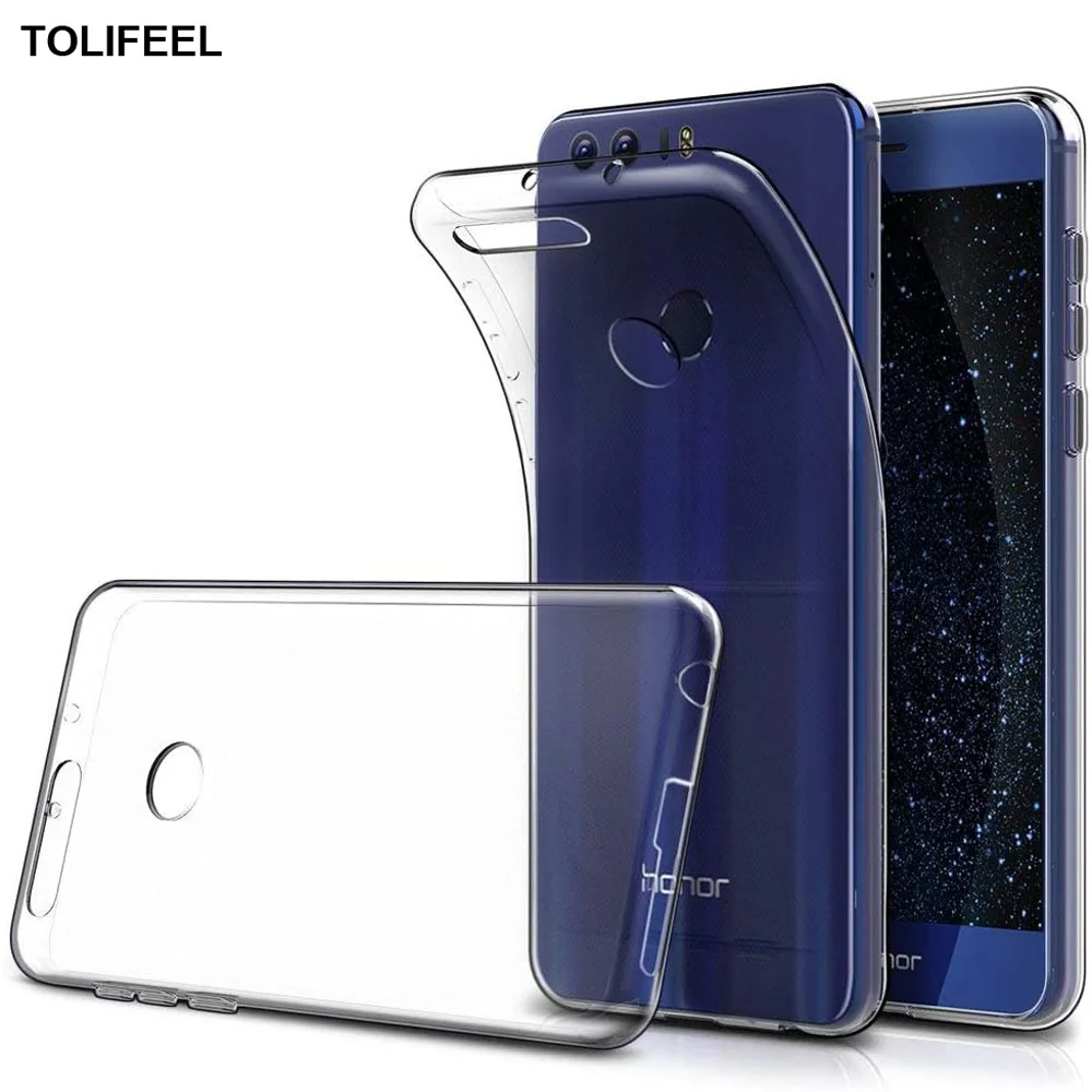 Мягкий силиконовый чехол для Huawei Honor 8X 8 9 10 Lite Прозрачный ударопрочный