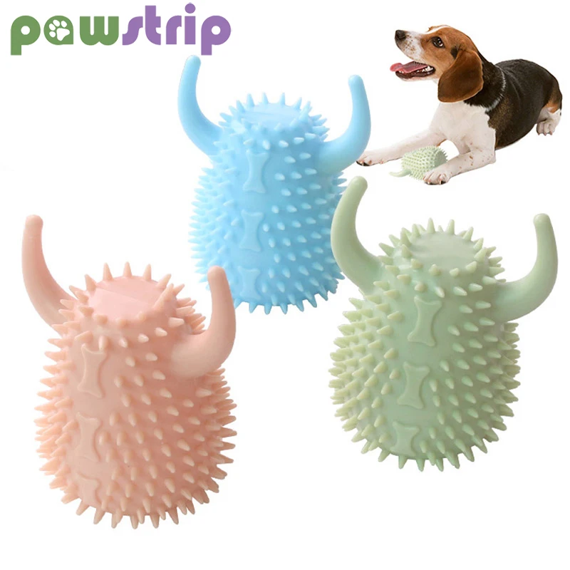 

Pet Dog Chewing Molar Toys Puzzle Training Interactive Toys Ox Horn Shape Creative Squeaky Toy Puppy Tooth Cleaning Pet Supplies