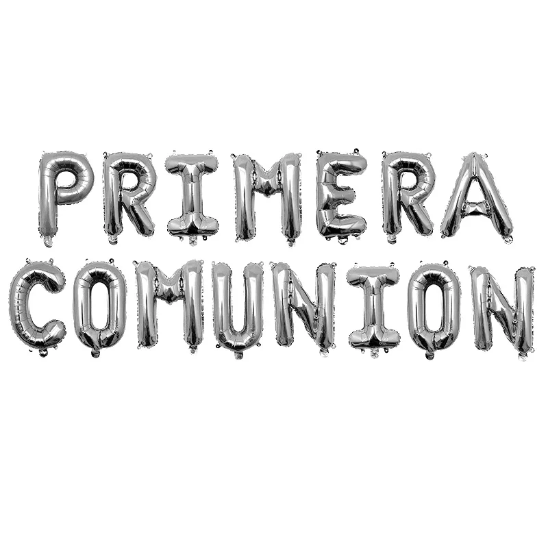 Украшение для Святого первого причастия розовое золото фольга воздушные шары