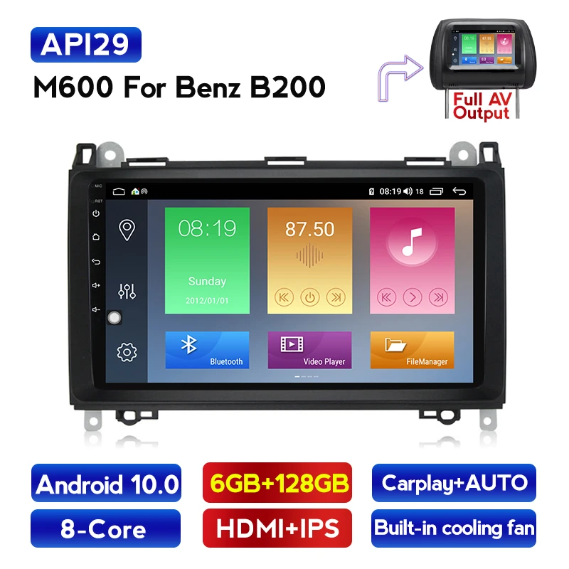 Автомобильный радиоплеер MEKEDE с системой Android IPS GPS для Mercedes Benz B200 A B класса W169 W245 Viano